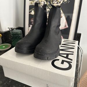 Ganni Women's Recycled Rubber City Boot Black